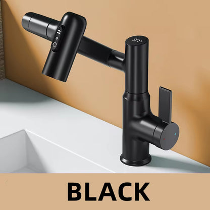 Revolutionary 360° Rotating LED Basin Faucet - Multi-Function Hot & Cold Water Mixer for Ultimate Bathroom Experience