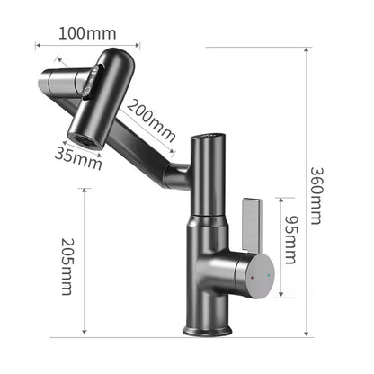 Revolutionary 360° Rotating LED Basin Faucet - Multi-Function Hot & Cold Water Mixer for Ultimate Bathroom Experience